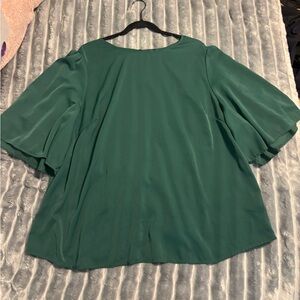SHEIN Curve Dark Green Top
